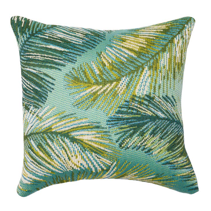 Marina Palm Border Indoor/Outdoor Pillow 18" x 18"