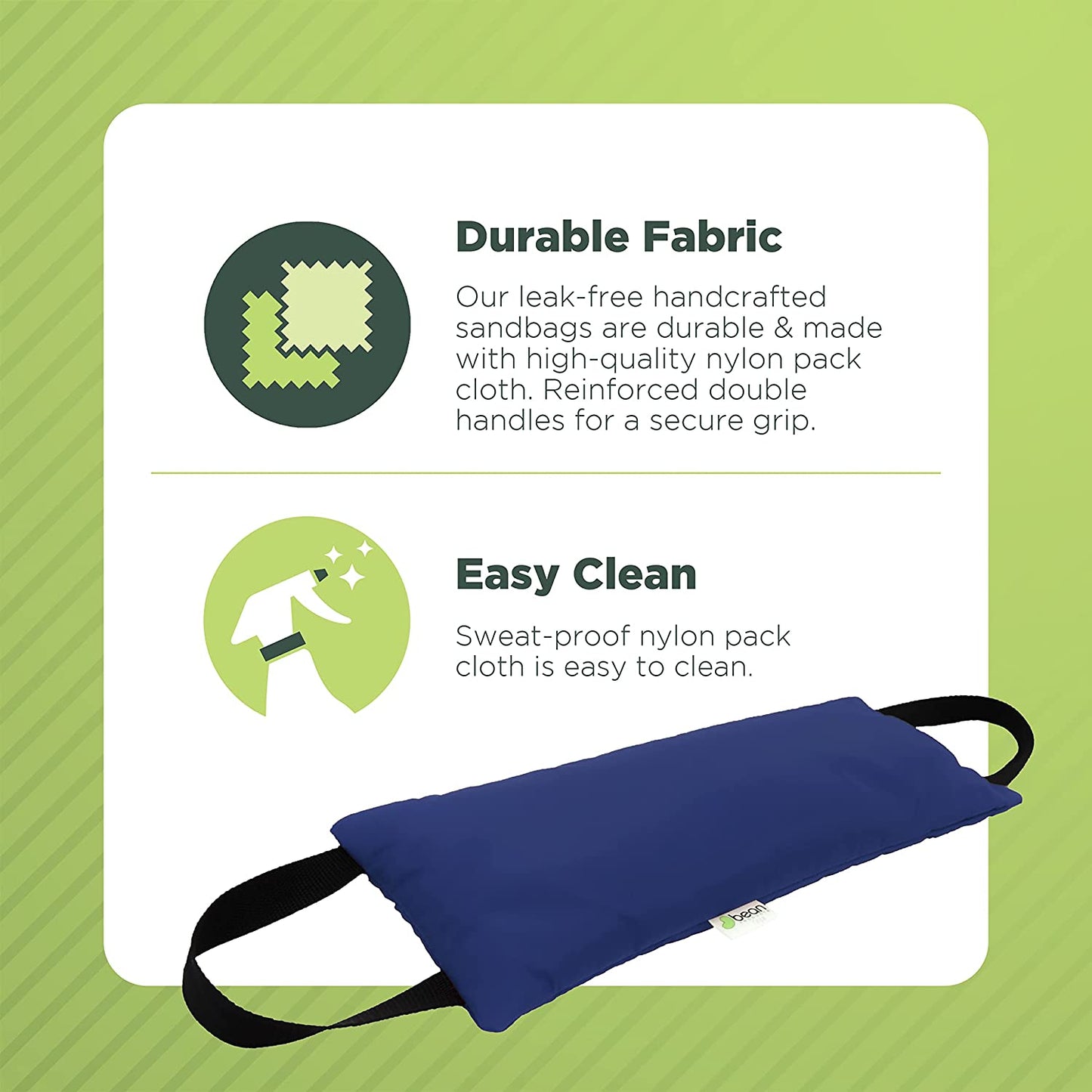 Yoga Sandbag 10 lb ( SAND FILLED ) dust free sand bag, yoga, photography, pilates - Made in USA