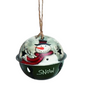 Metal Rustic Bell Ornament - Snowman in Tophat