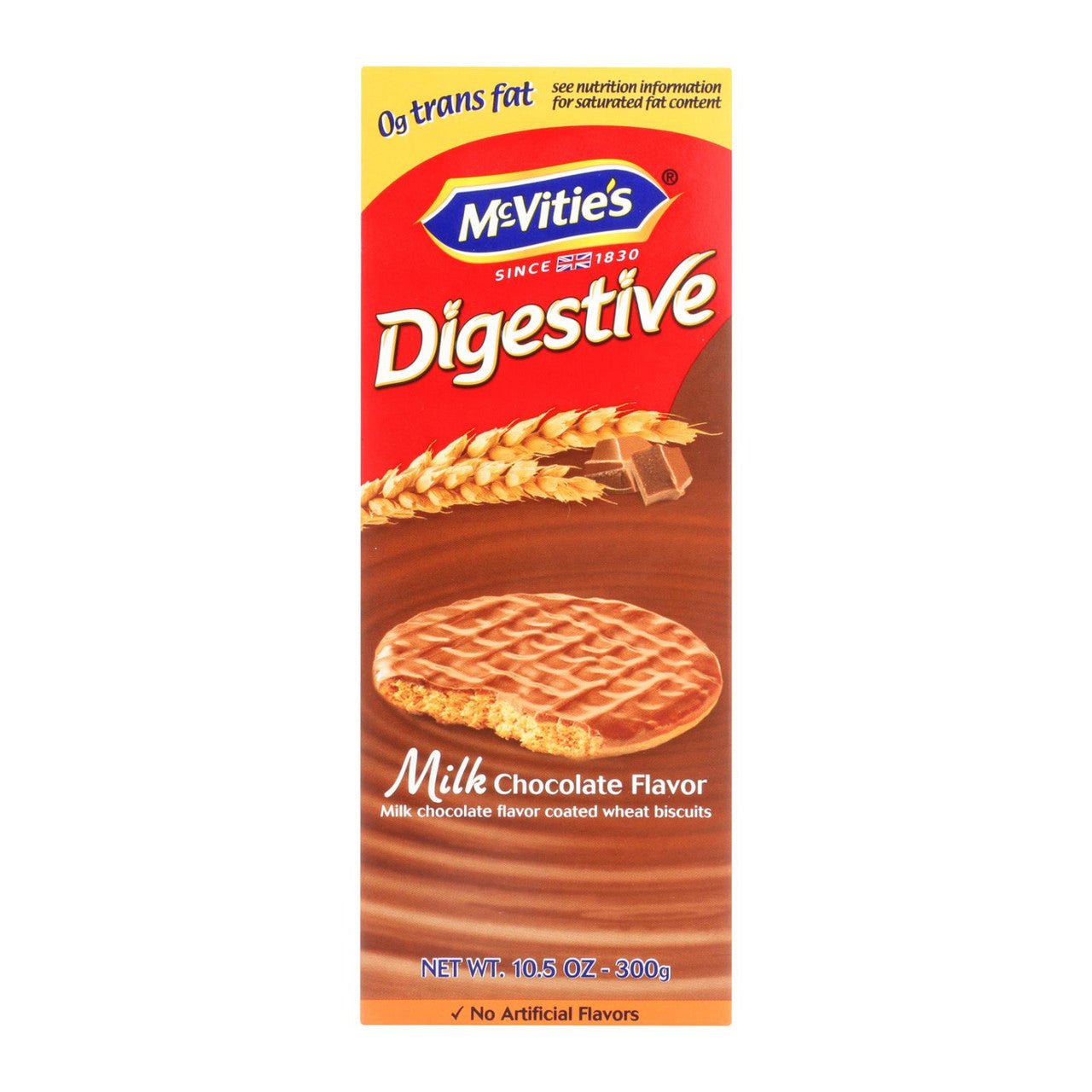 McVitie's Milk Chocolate Digestive Biscuits 10.5 Oz Box - Classic British Treat, 12ct Case