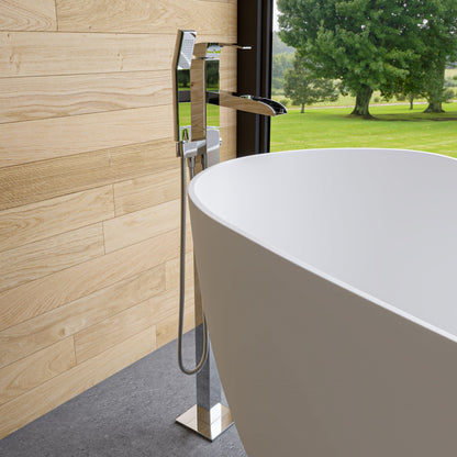 ALFI brand AB2843 Single Hole Floor Mounted Waterfall Tub Filler