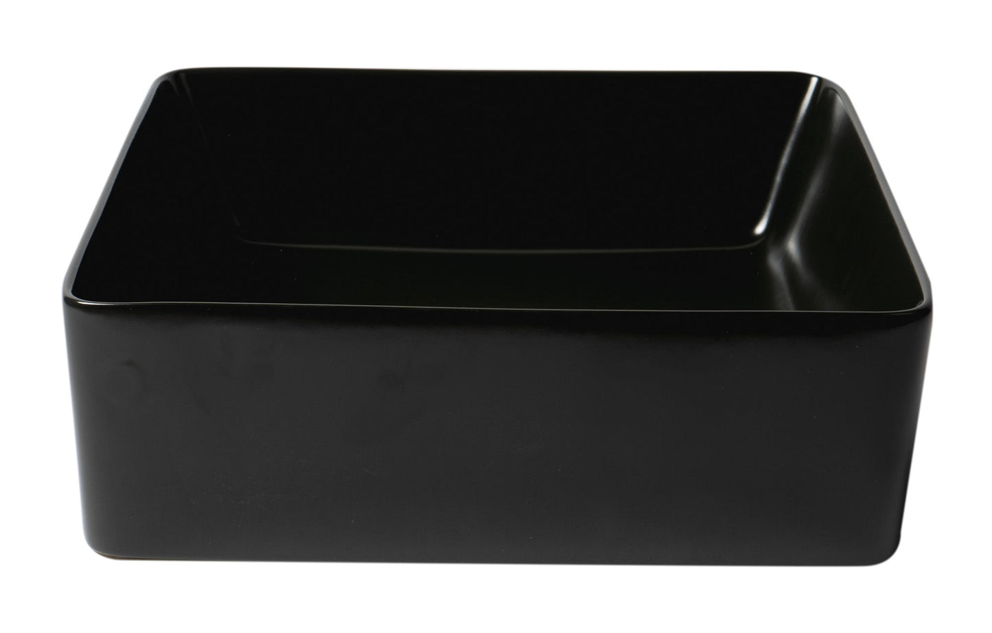 ALFI brand ABC903 16" Modern Square Above Mount Ceramic Sink