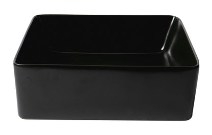 ALFI brand ABC903 16" Modern Square Above Mount Ceramic Sink