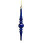 Outer Swirl Icicle Glass Ornaments - Cobalt