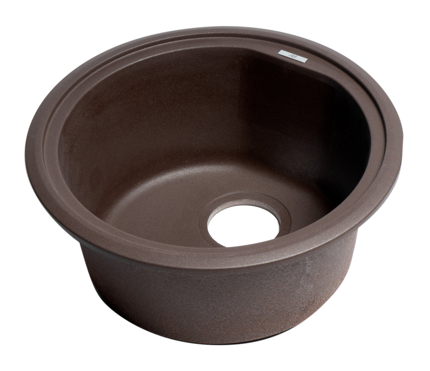 ALFI brand AB1717DI 17" Drop-In Round Granite Composite Kitchen Prep Sink