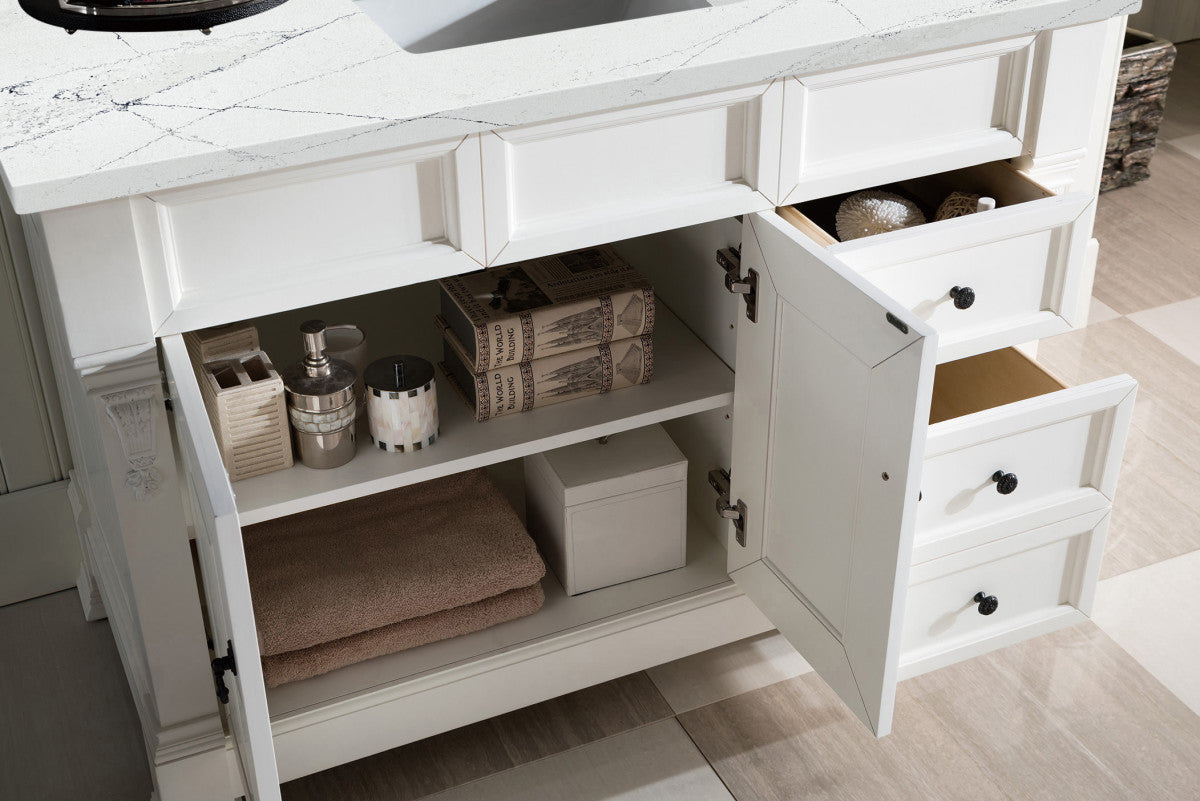Brookfield 48" Single Vanity Cabinet, Bright White