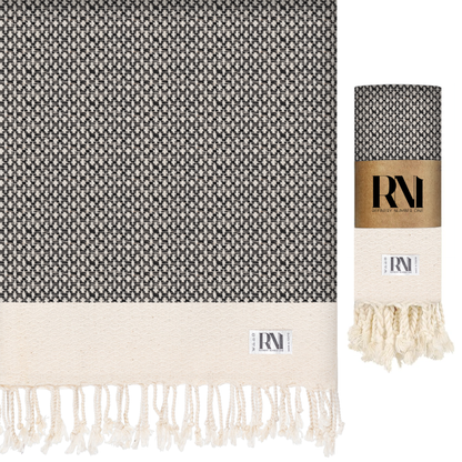 Mediterranean Boho Turkish Peshtemal Beach Bath Gym Yoga Towel 36” x 71”