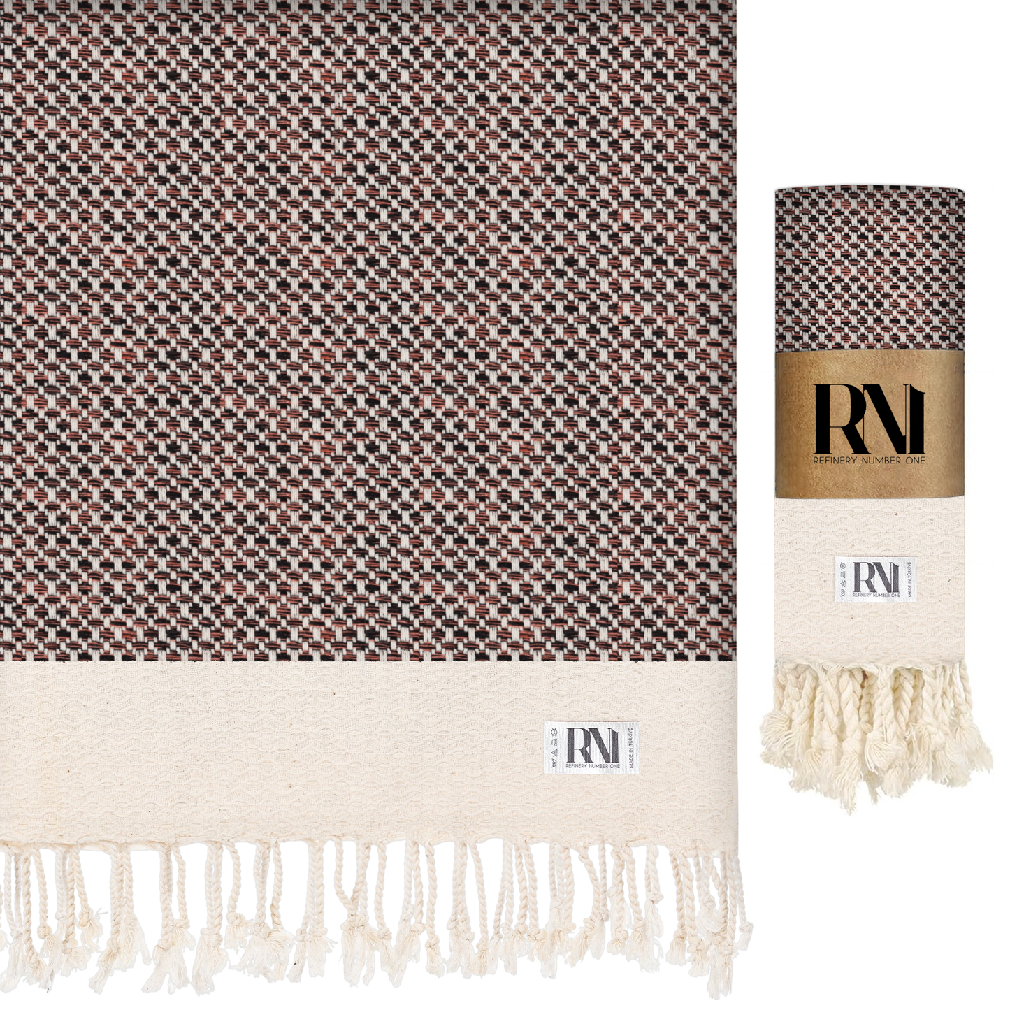 Mediterranean Boho Turkish Peshtemal Beach Bath Gym Yoga Towel 36” x 71”