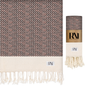 Mediterranean Boho Turkish Peshtemal Beach Bath Gym Yoga Towel 36” x 71”