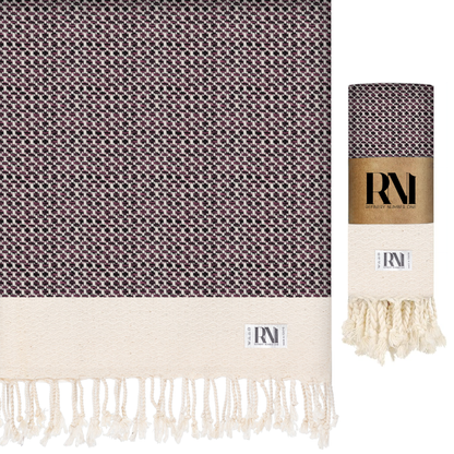 Mediterranean Boho Turkish Peshtemal Beach Bath Gym Yoga Towel 36” x 71”
