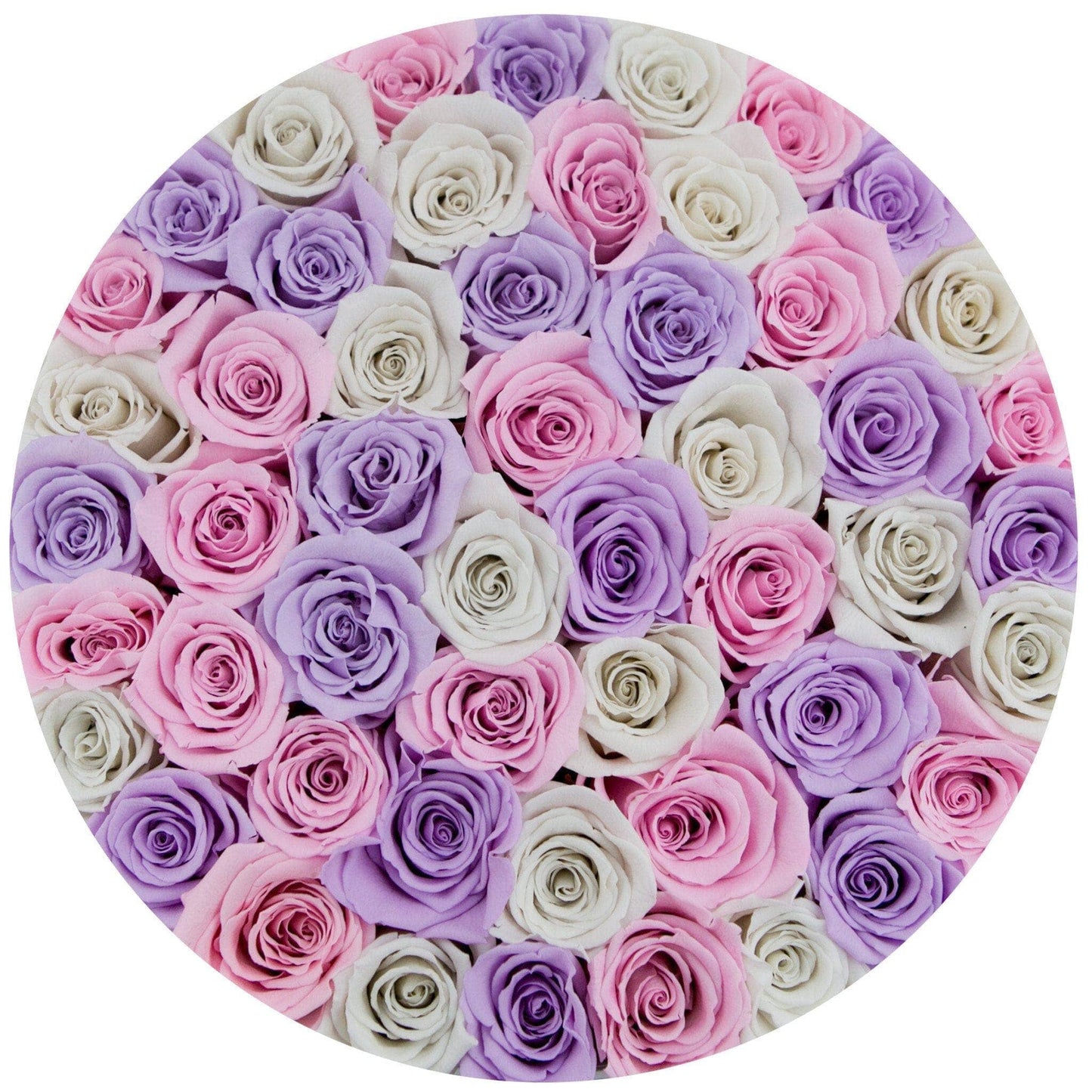 Supreme White Box | White & Light Pink & Lavender Roses