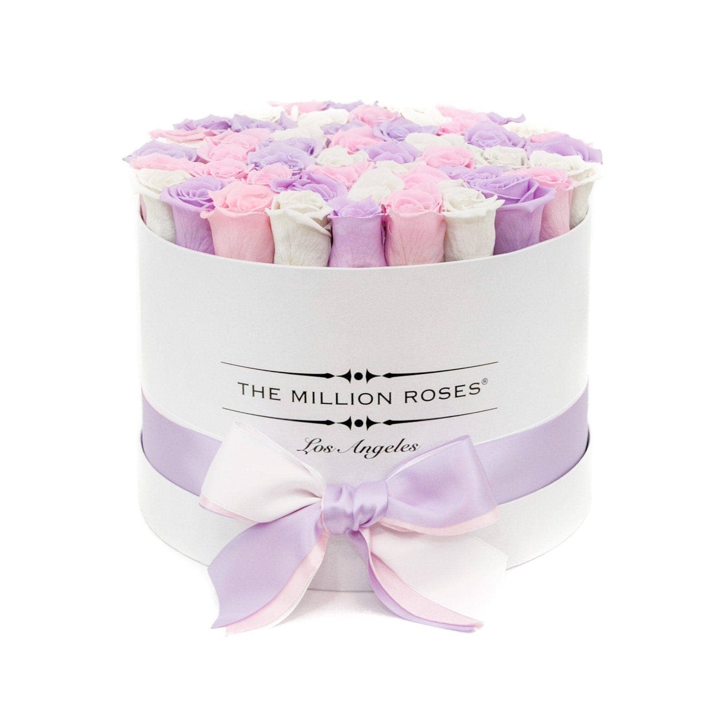 Supreme White Box | White & Light Pink & Lavender Roses
