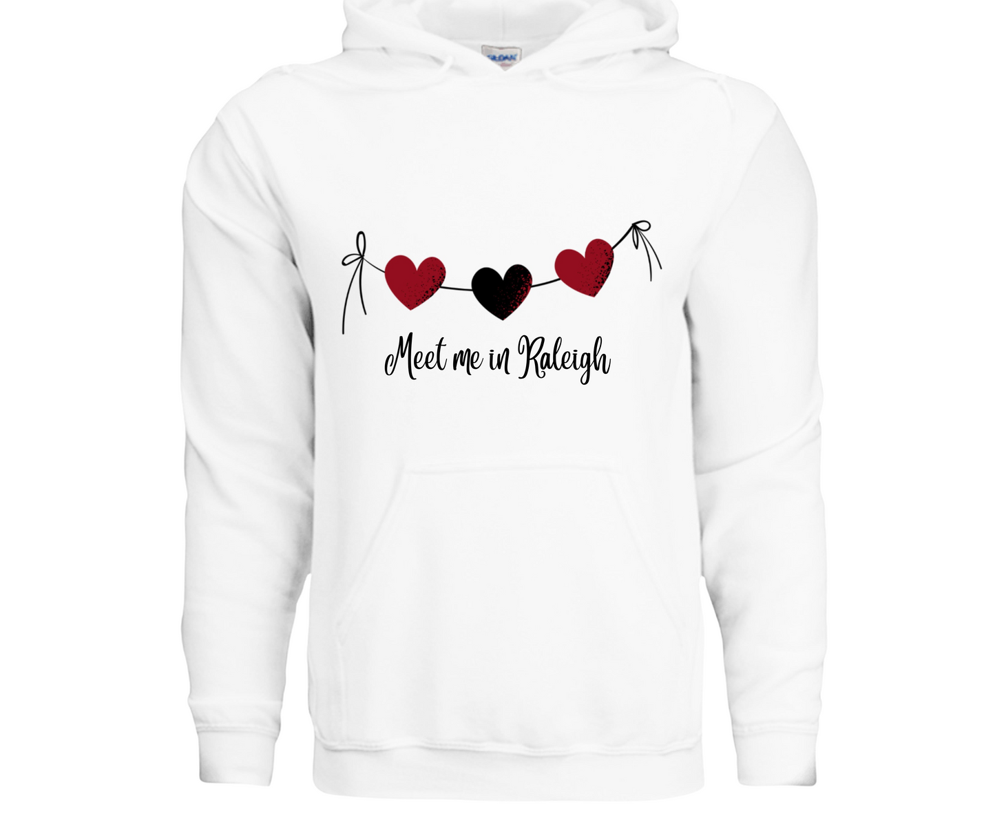 Customizable: Red and Black Hearts Hoodie