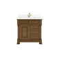 James Martin 547-V36 Brookfield 36” Single Vanity – Black Onyx / Honey Oak / Pearl Charcoal