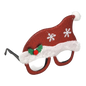 Santa Hat Glitter Glasses