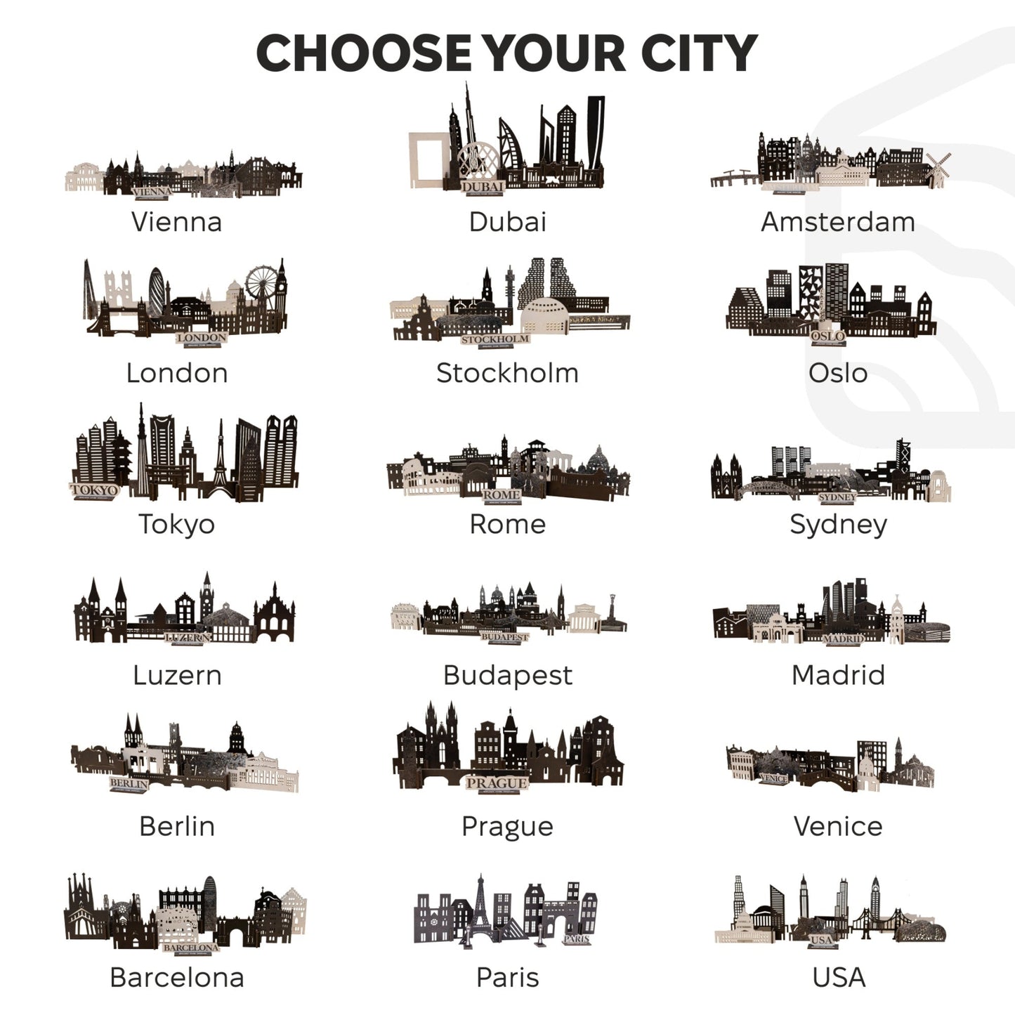 Wooden Travel Decor Memory City – Sydney