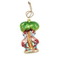 Mercury Glass Palm Flamingo Christmas Tree Ornament