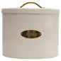 Metal Bread Storage Box with Lid – Cream with Brass Accent