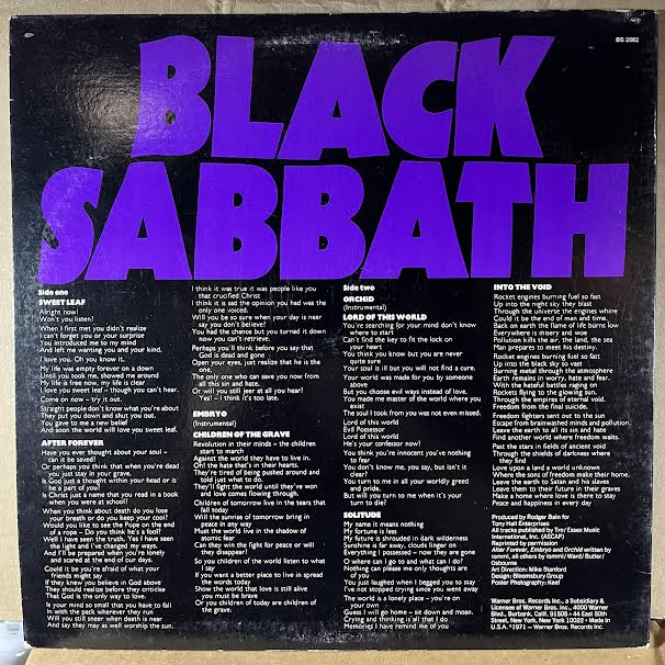 Master Of Reality (VINYL) | Near Mint (NM or M-) Excellent (EX)