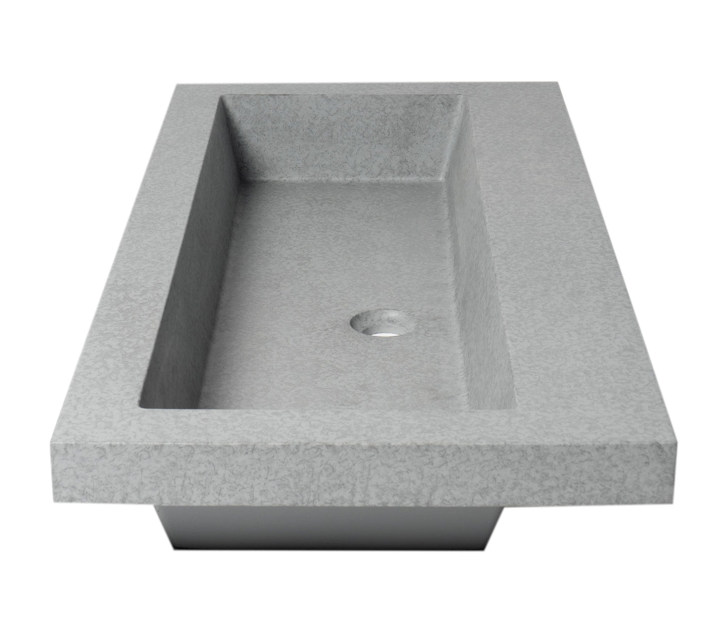 ALFI brand  ABCO40TR 40" Solid Concrete Gray Matte Trough Sink for the Bathroom
