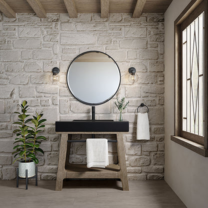 Auburn 36" Single Sink Console, Weathered Timber