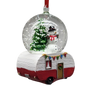 Camper Snowglobe Ornament - Snowman