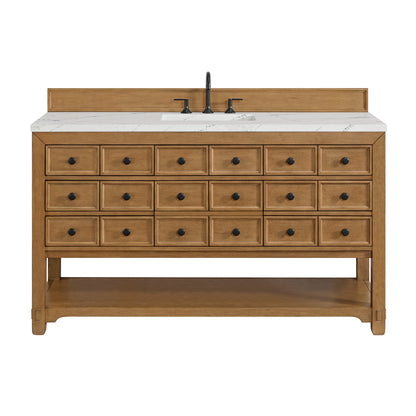 Malibu 60" Single Vanity Cabinet, Amber Birch