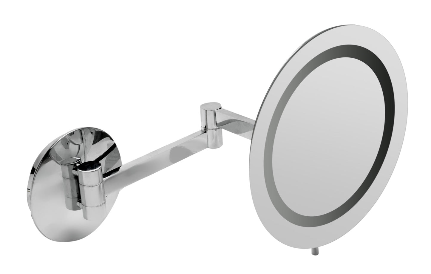 ALFI brand ABM9WLED Wall Mount Round 9" 5x Magnifying Cosmetic Mirror with Light