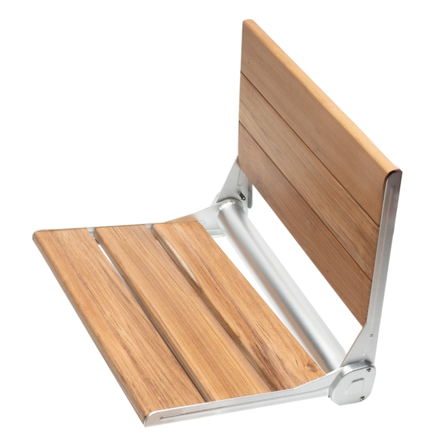 ALFI brand  ABS17 17" Folding Teak Wood Shower Seat Bench with Backrest