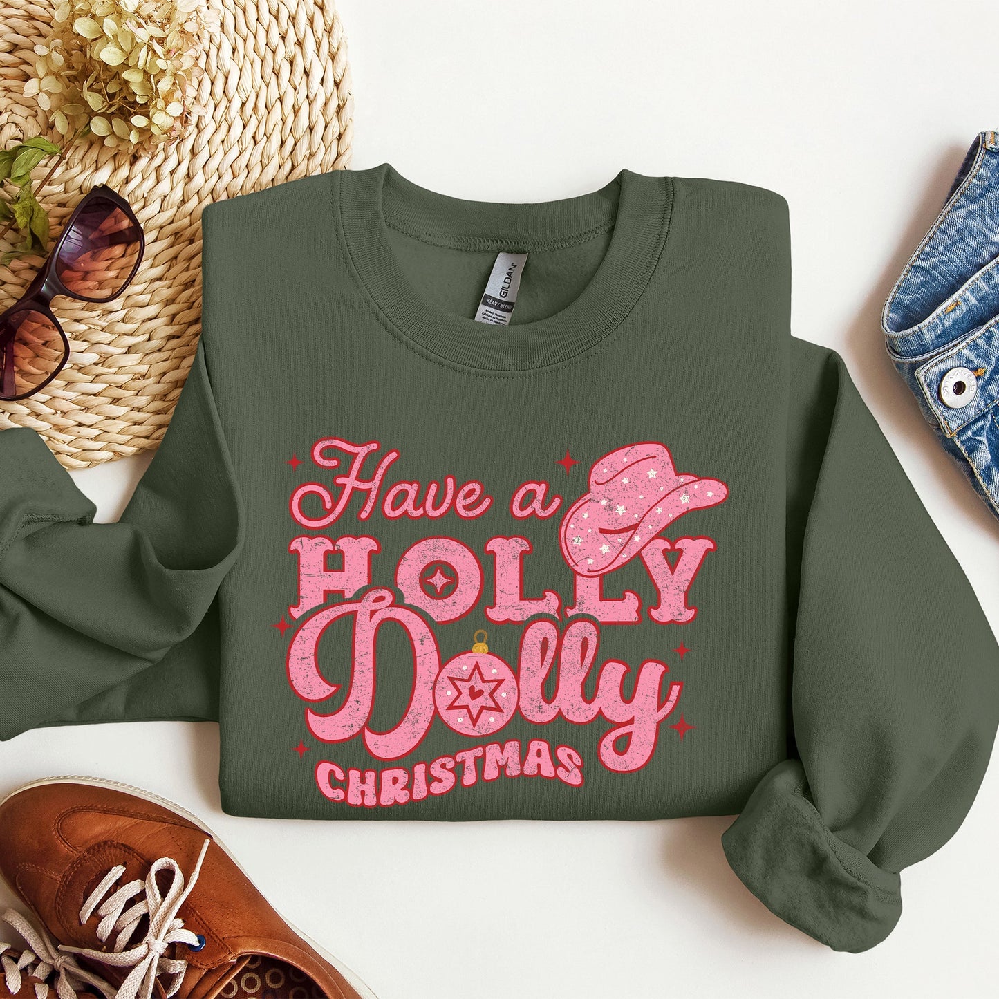 Holly Dolly Christmas, Country Music, Christmas Sweatshirt