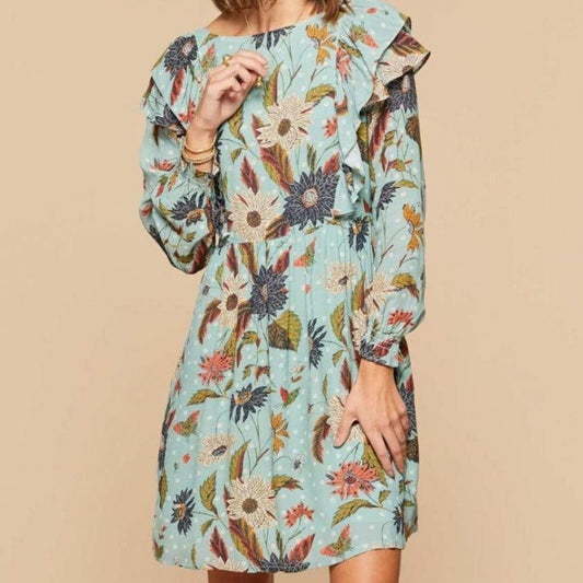 Millie Ruffle Dress - Riverside Station Vintage Floral