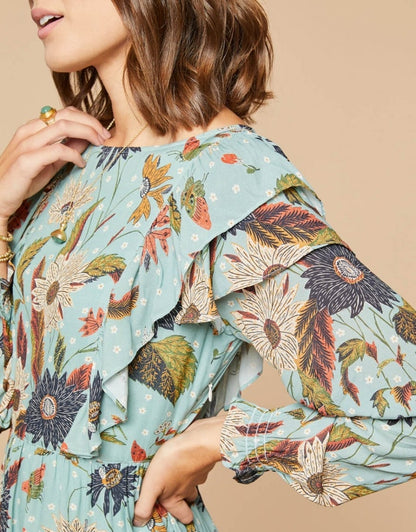 Millie Ruffle Dress - Riverside Station Vintage Floral