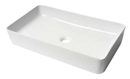 ALFI brand ABC902 24" Modern Rectangular Above Mount Ceramic Sink