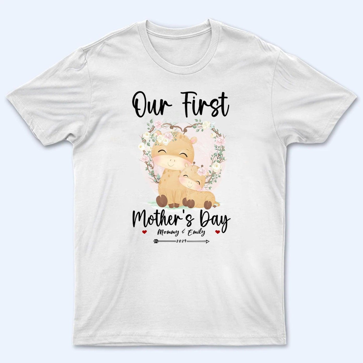 Our First Mother's Day - Personalized Custom T Shirt - Gift for Mom & Baby, Mother's Day Gift