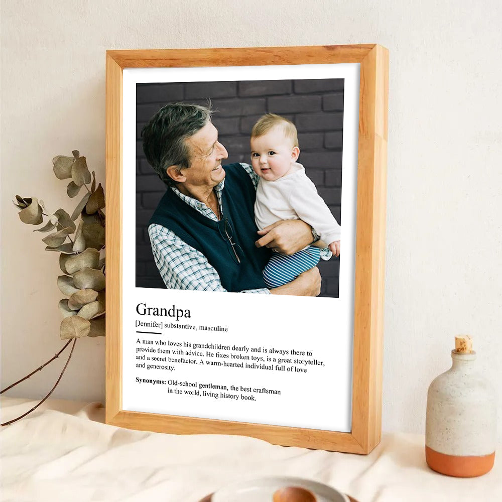 Custom Photo Grandpa Definition - Personalized Poster/Canvas - Father's Day Gift For Grandpa, Grandfather