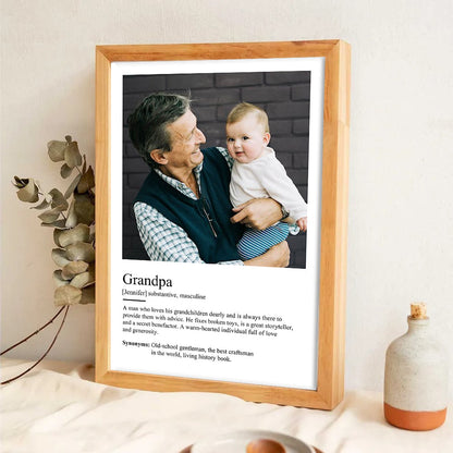 Custom Photo Grandpa Definition - Personalized Poster/Canvas - Father's Day Gift For Grandpa, Grandfather