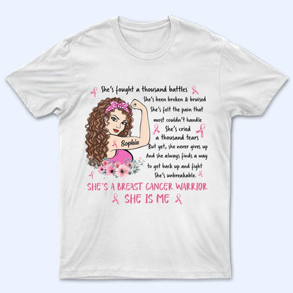 I Am Breast Cancer Warrior - Personalized Custom T Shirt - Gift for Breast Cancer Warrior, Breast Cancer Awareness