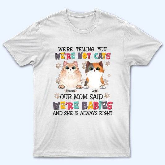 Cats Are Furry Babies - Personalized Custom T Shirt - Gift For Cat Mom, Cat Lovers, Pet Lovers