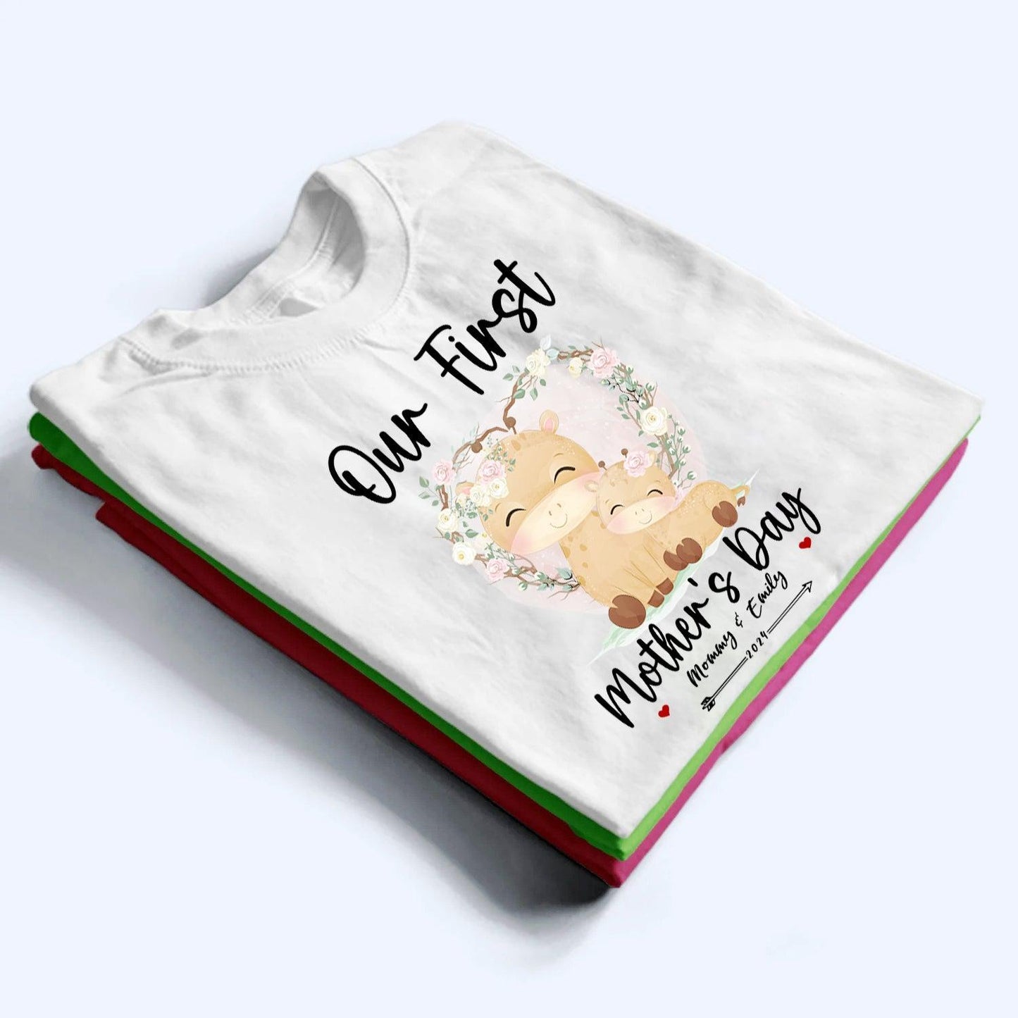 Our First Mother's Day - Personalized Custom Youth Shirt - Gift for Mom & Baby, Mother's Day Gift