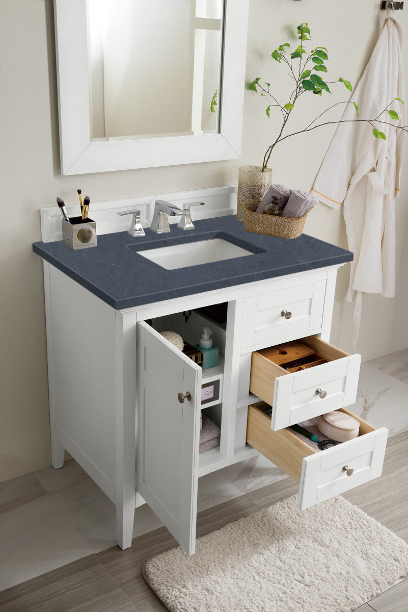 Palisades 36" Single Vanity Cabinet, Bright White