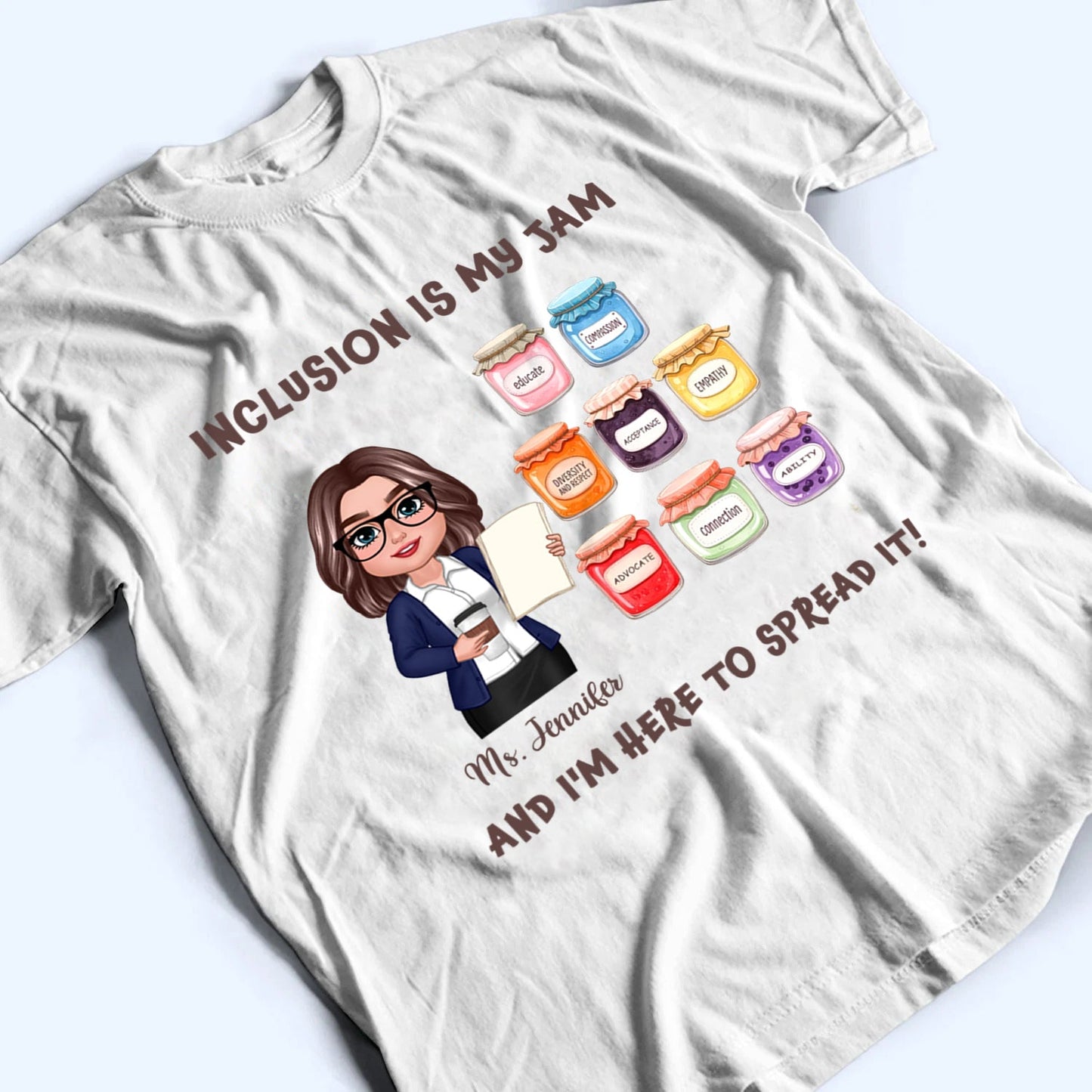 Teacher Teaching Is My Jam - Personalized Custom Shirt - Back To School Gift For Teacher, Educator, Kindergarten, Preschool, Pre K, Paraprofessional