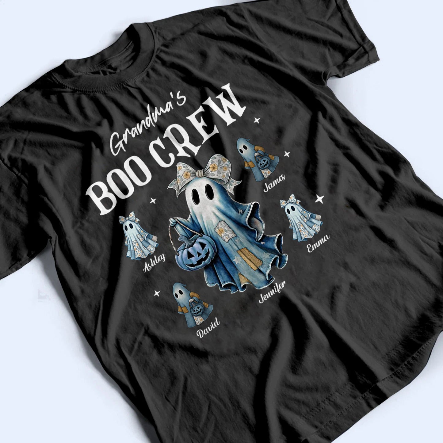 Grandma's Boo Crew - Personalized Custom T Shirt - Halloween Gift for Grandma, Nana, Grammy, Mom
