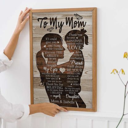 To My Mom Gift For Mom From Daughter - Personalized Poster/Canvas - Gift For Mom, Mother's Day