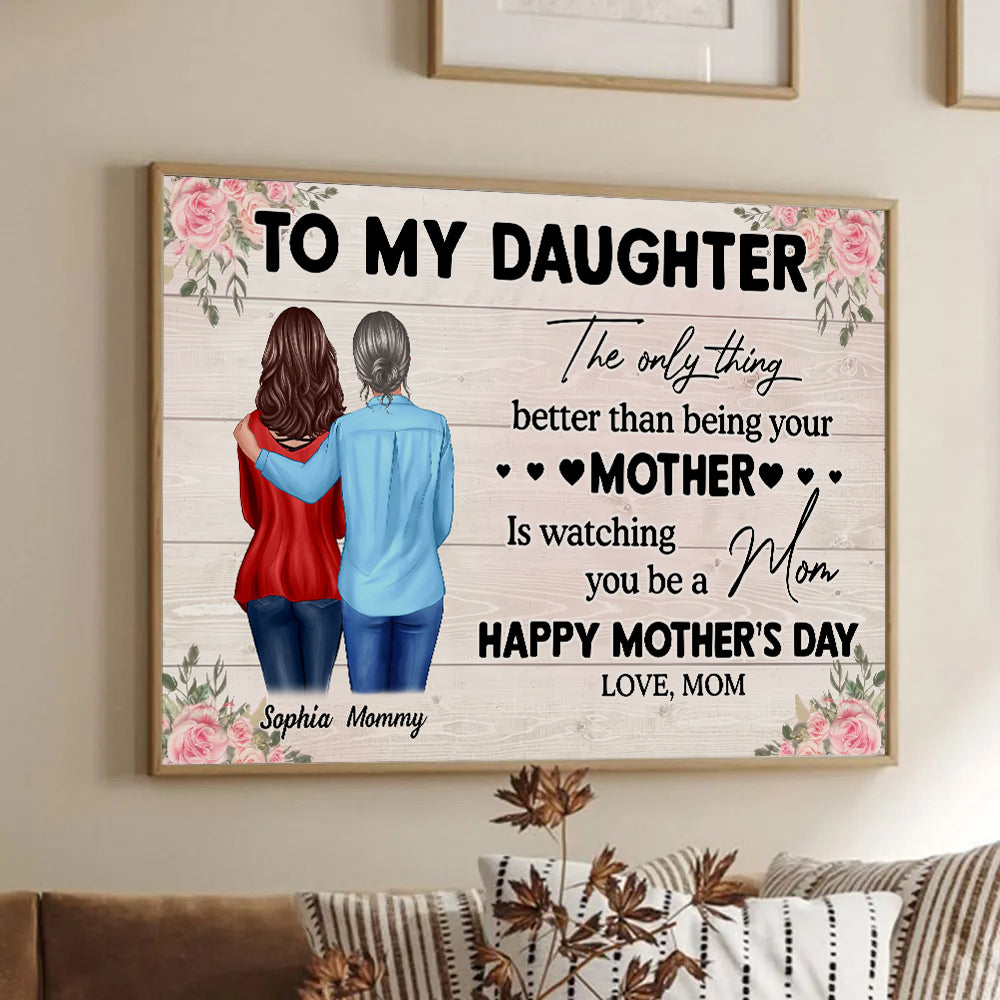 To My Daughter From Mom - Personalized Poster/Canvas - Mother's Day Gift For Daughter