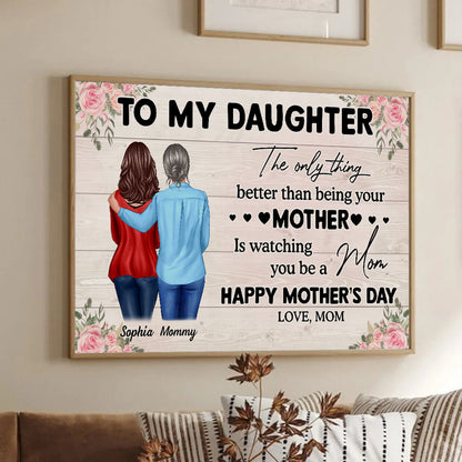 To My Daughter From Mom - Personalized Poster/Canvas - Mother's Day Gift For Daughter