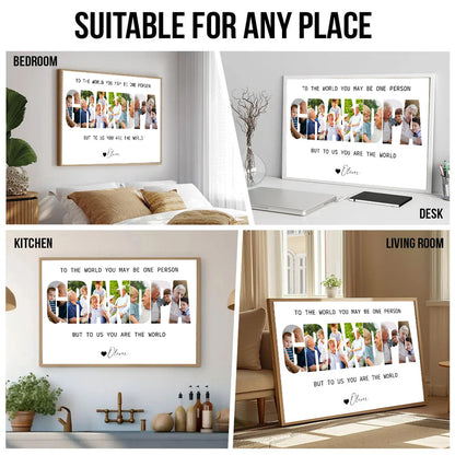 Custom Photo Grandpa Photo Collage - Personalized Poster/Canvas - Father's Day Gift For Grandpa