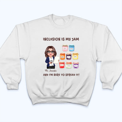 Teacher Teaching Is My Jam - Personalized Custom Shirt - Back To School Gift For Teacher, Educator, Kindergarten, Preschool, Pre K, Paraprofessional
