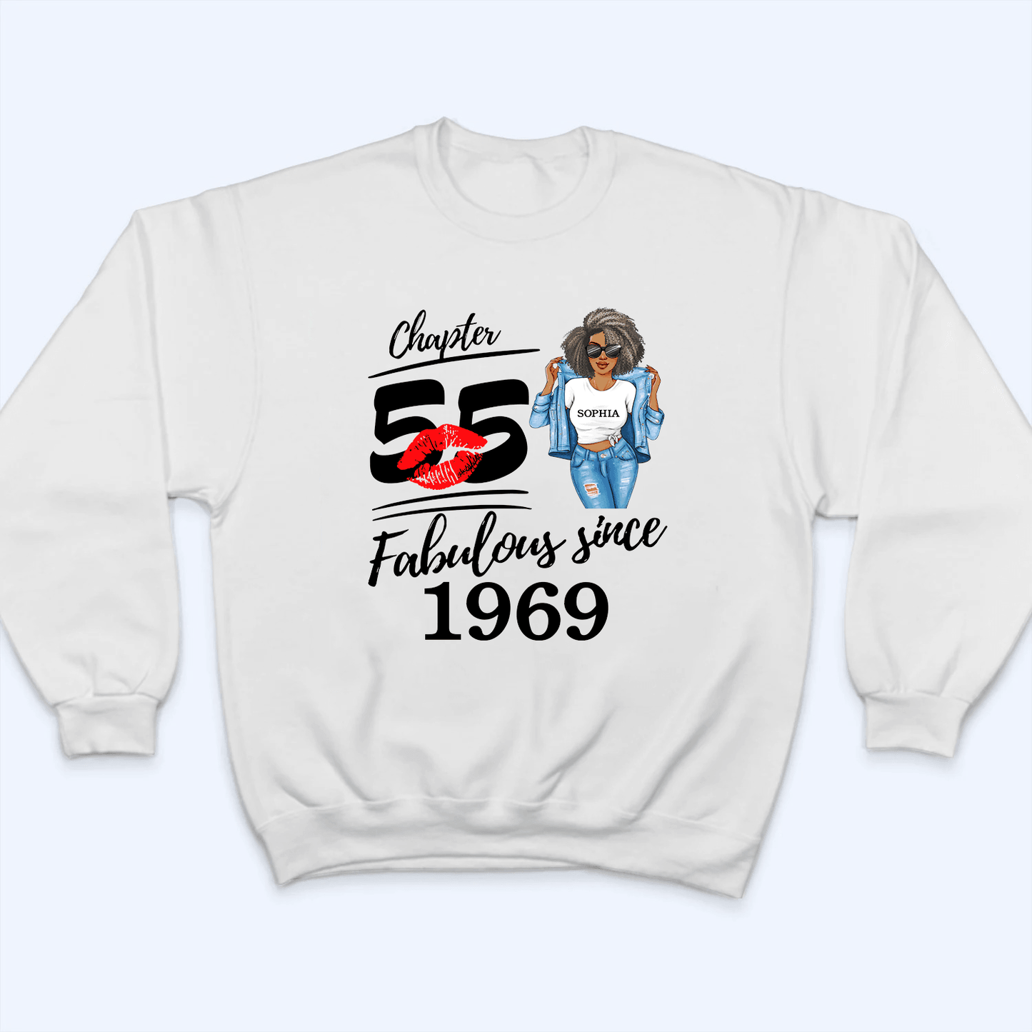 Custom Age & Year, Stepping Into a New Chapter, Turning New Age, Fabulous Since - Personalized T Shirt - Birthday, Loving, Funny Gift for Her, Wife, Mom, Mother, Grandma