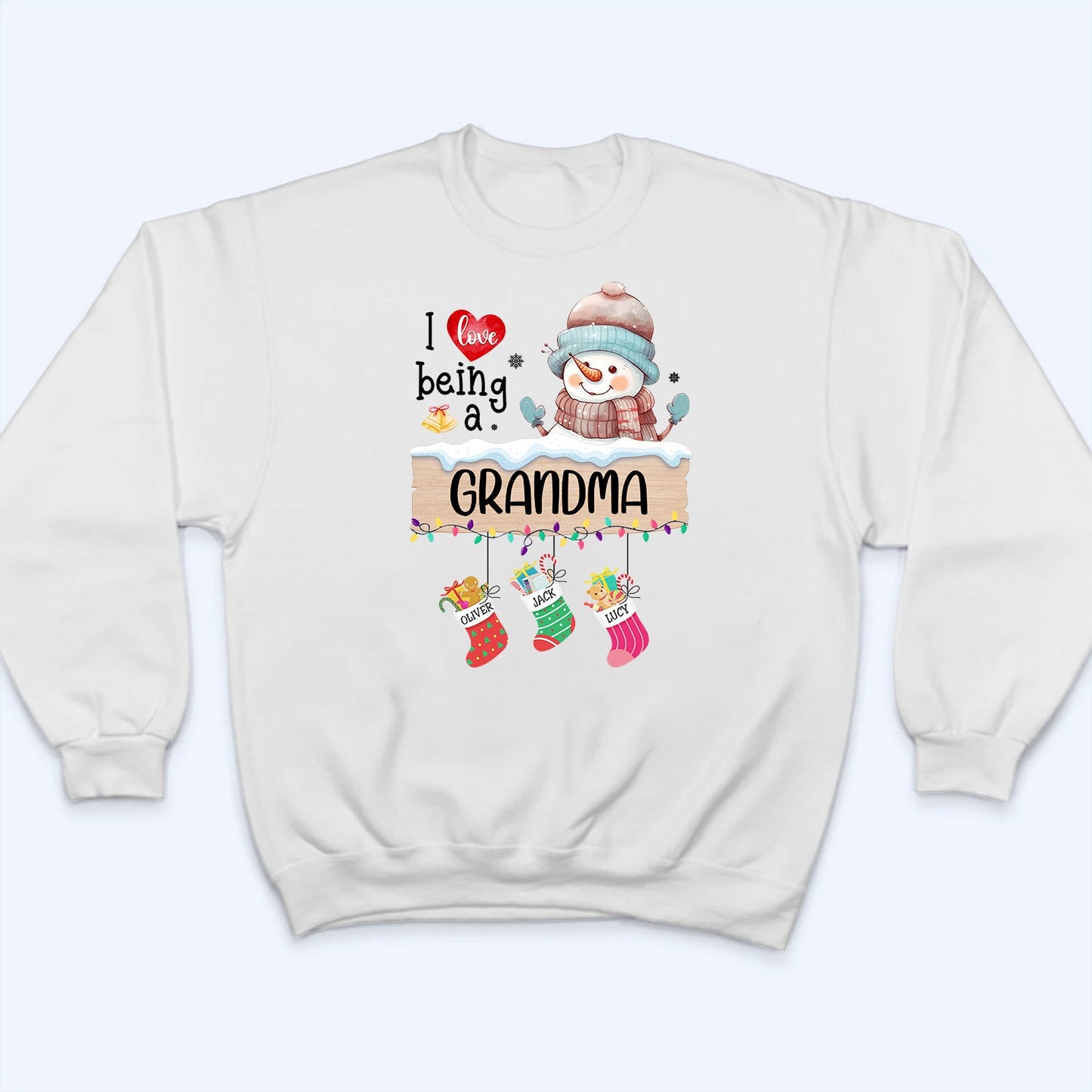 I Love Being A Grandma - Personalized Custom T Shirt - Christmas, Birthday, Loving, Funny Gift for Grandma, Grandpa