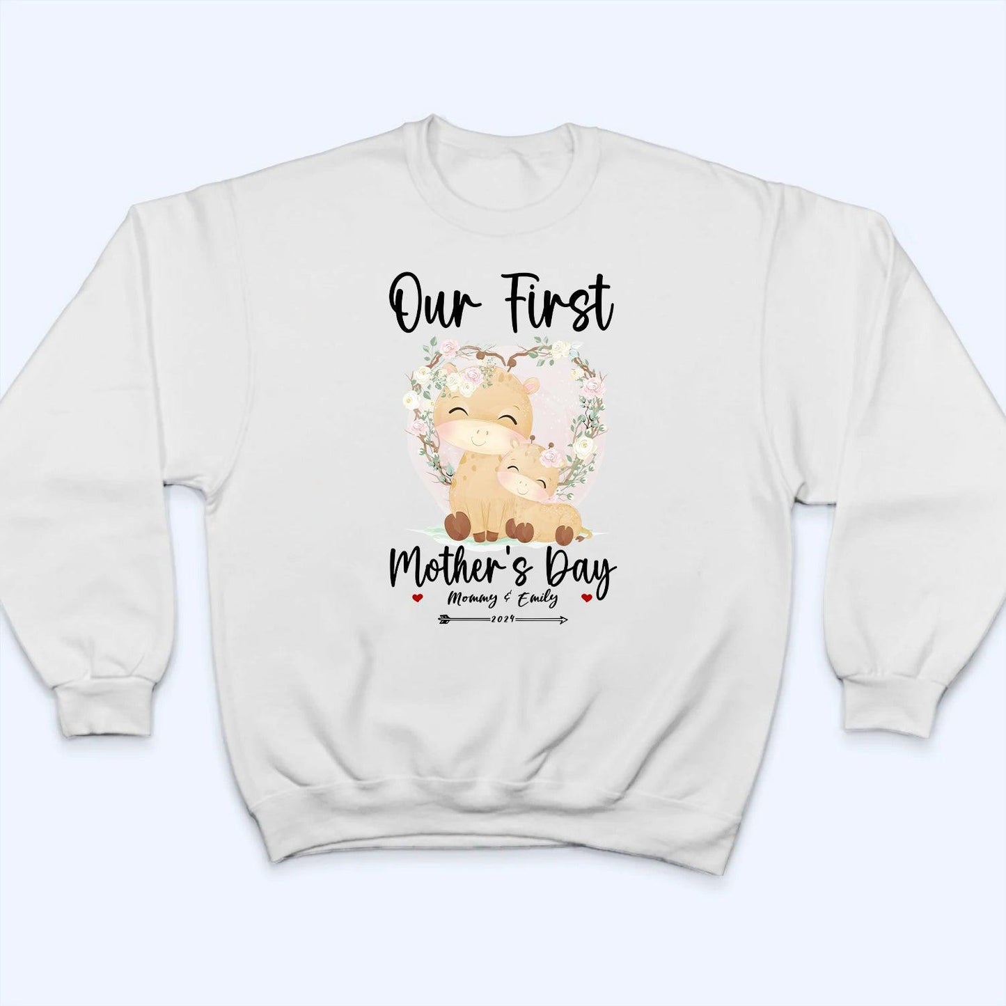 Our First Mother's Day - Personalized Custom T Shirt - Gift for Mom & Baby, Mother's Day Gift